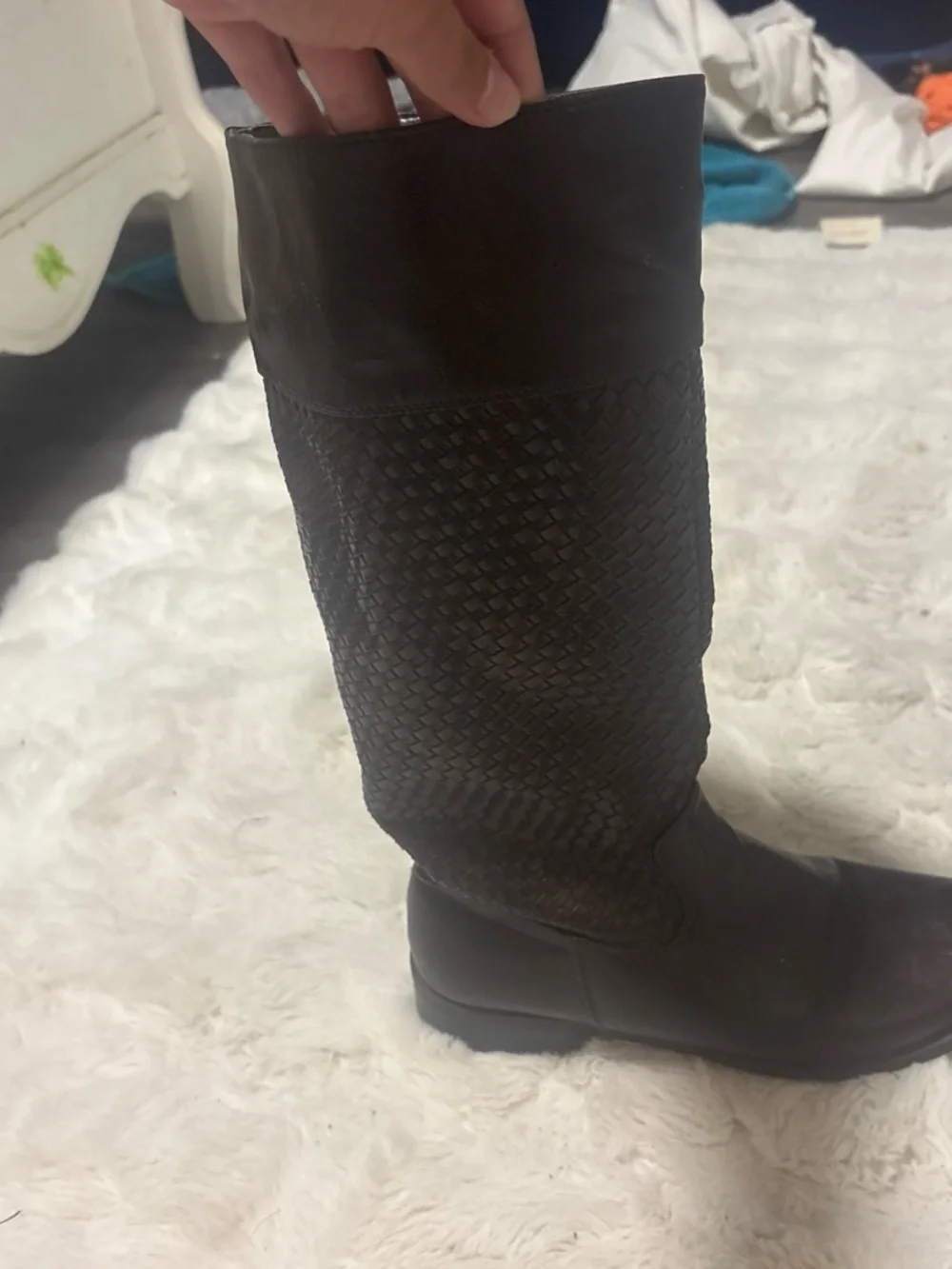 Men's Dark Brown Leather Boots - Classic Slip-On